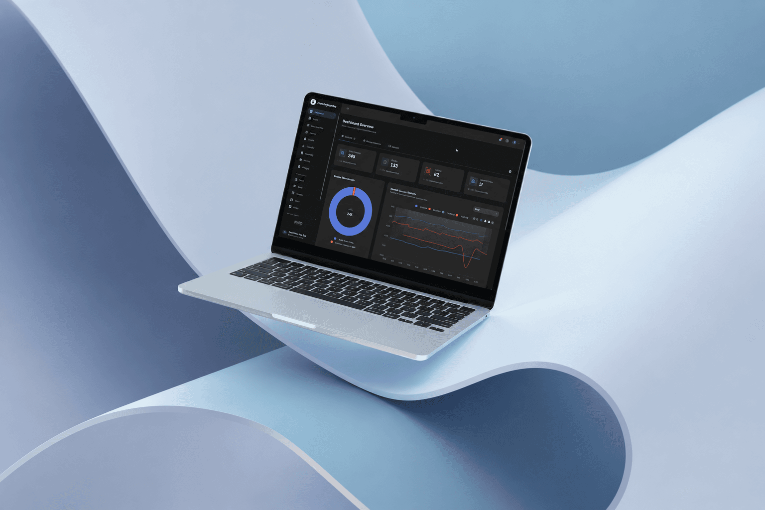 Nuvio Connect dashboard — live device telemetry, alerts and trend charts.